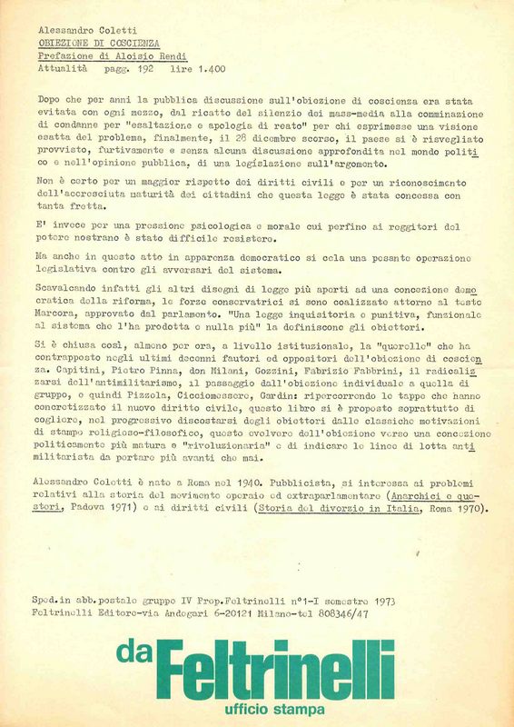 Obiezione di coscienza